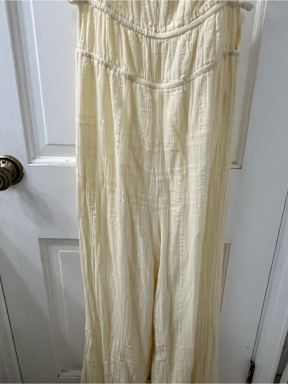 Urban Outfitters Boho Butter Yellow Sand Babe Cotton Gauze Jumpsuit. Small - Picture 3 of 9